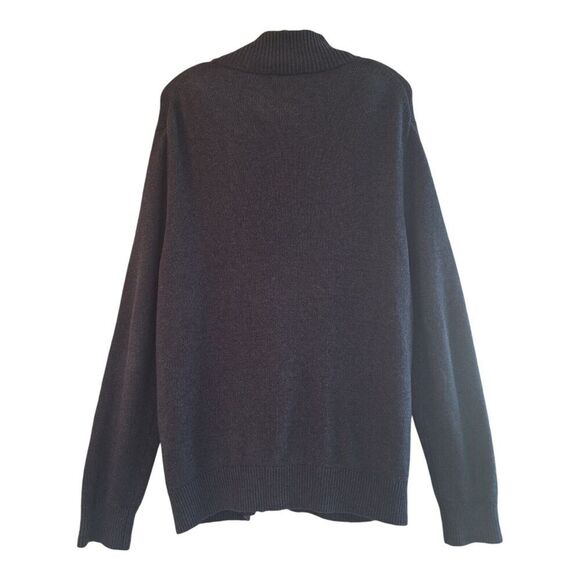 Banana Republic Zip Button Gray Cardigan Sweater Jacket Cotton Wool Academia L - Picture 8 of 16